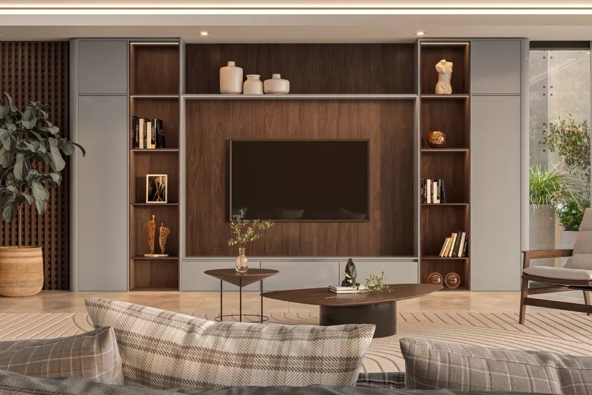 Sala e living com móveis planejados Inovart Italínea em Biguaçu